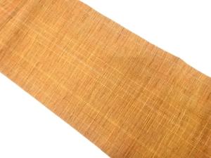 手織り紬　破れ格子模様織り出し　名古屋帯